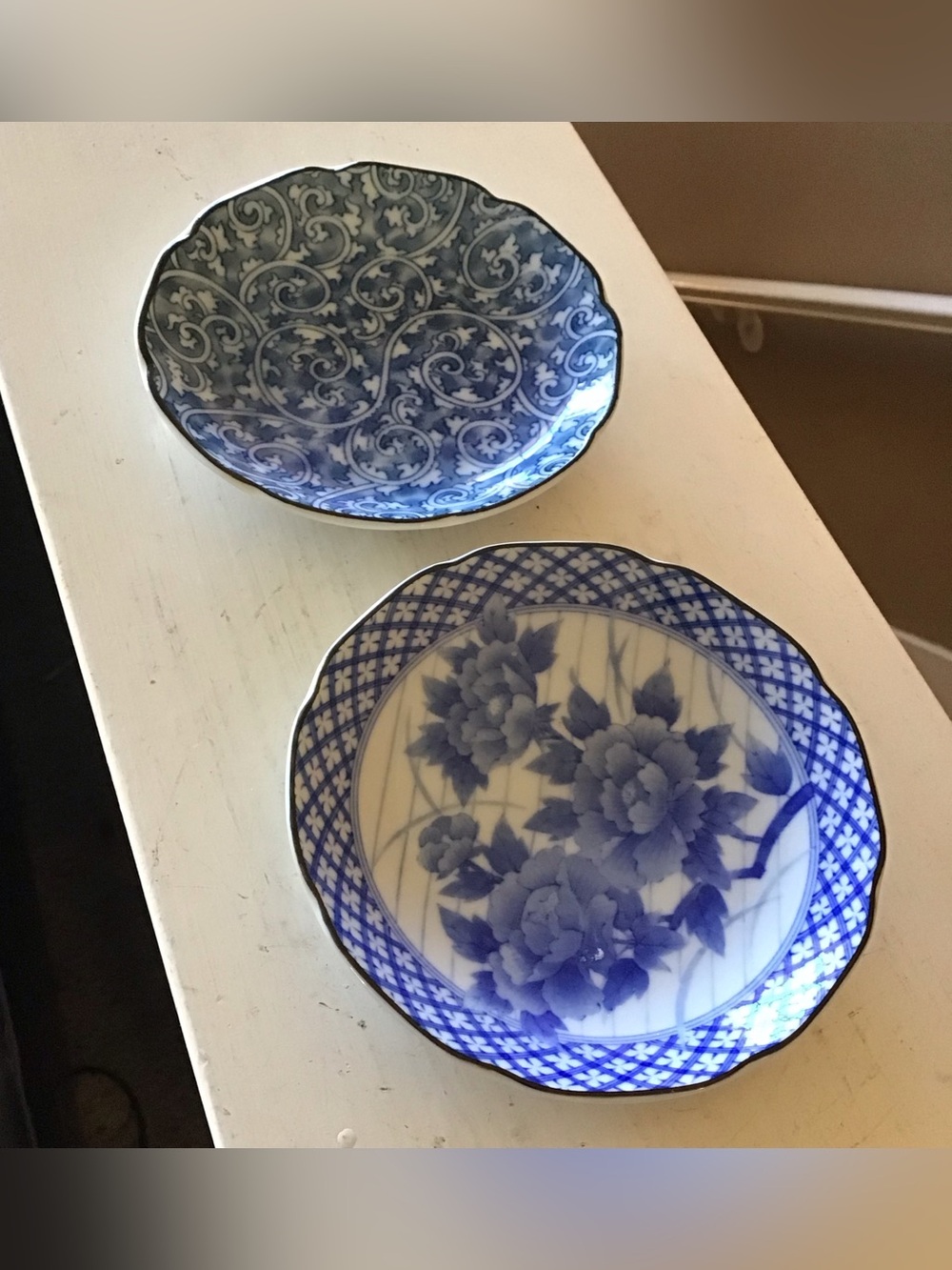Vintage Takakashi Porcelain Blue & White Dipping Bowls Japan